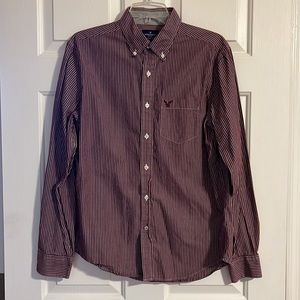 American Eagle M medium classic fit long sleeve button down shirt